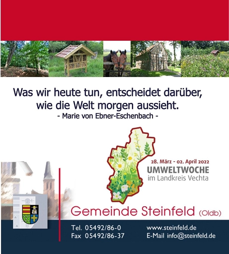 Anzeige Umweltwoche © Gemeinde Steinfeld - Hoffmann