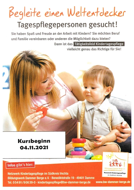 Kindertagespflege 02.11.21 © Gemeinde Steinfeld (Oldenburg)