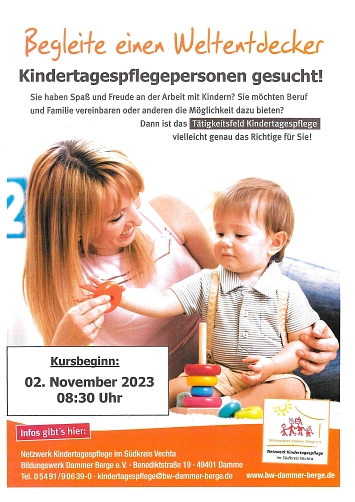 Kindertagespflege Kursbeginn © Gemeinde Steinfeld (Oldenburg)