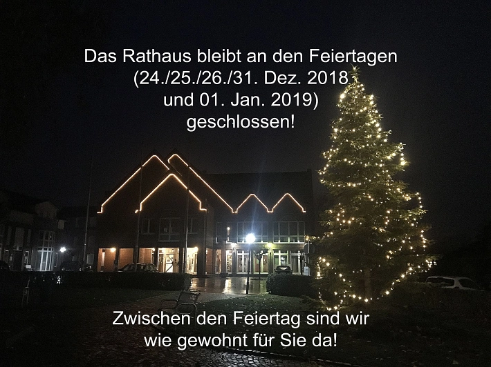 Öffnungszeiten Weihnachtszeit © Gemeinde Steinfeld - Hoffmann